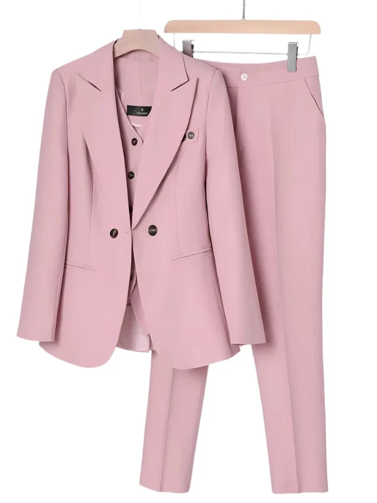 3-Piece Set Women Pant Suit, Formal Pantsuit 1 3-Piece Set Women Pant Suit, Formal Pantsuit