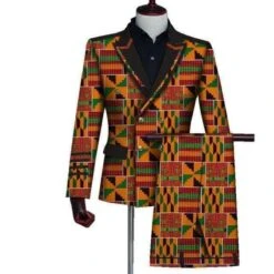 African Double-Breasted Two Piece Suit -Rocka Style african double breasted two piece suit african suit lestyleparfait 10