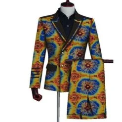 African Double-Breasted Two Piece Suit -Rocka Style african double breasted two piece suit african suit lestyleparfait 11