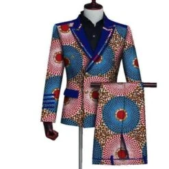 African Double-Breasted Two Piece Suit -Rocka Style african double breasted two piece suit african suit lestyleparfait 16