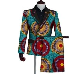 African Double-Breasted Two Piece Suit -Rocka Style african double breasted two piece suit african suit lestyleparfait 4