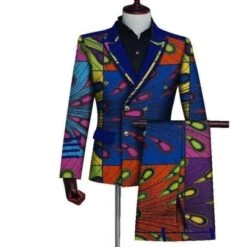 African Double-Breasted Two Piece Suit -Rocka Style african double breasted two piece suit african suit lestyleparfait 6