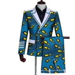 African Double-Breasted Two Piece Suit -Rocka Style african double breasted two piece suit african suit lestyleparfait 7