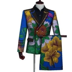 African Double-Breasted Two Piece Suit -Rocka Style african double breasted two piece suit african suit lestyleparfait 8