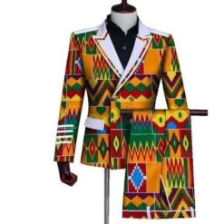 African Double-Breasted Two Piece Suit -Rocka Style african double breasted two piece suit african suit lestyleparfait 9