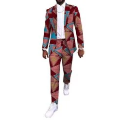 African Men‘s Printed Blazers Suit -Rocka Style african men s printed blazers suit african suit lestyleparfait 3
