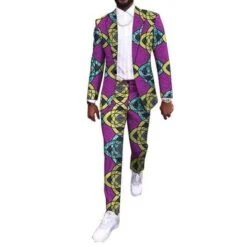 African Men‘s Printed Blazers Suit -Rocka Style african men s printed blazers suit african suit lestyleparfait 6
