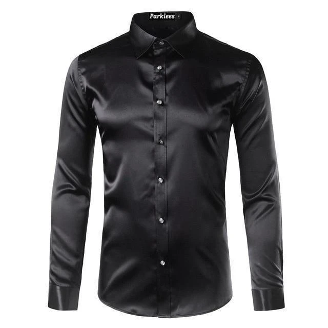 Beefheart Satin Silk Shirt For Men 13 Beefheart Satin Silk Shirt For Men - Image 13