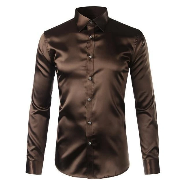 Beefheart Satin Silk Shirt For Men 15 Beefheart Satin Silk Shirt For Men - Image 15
