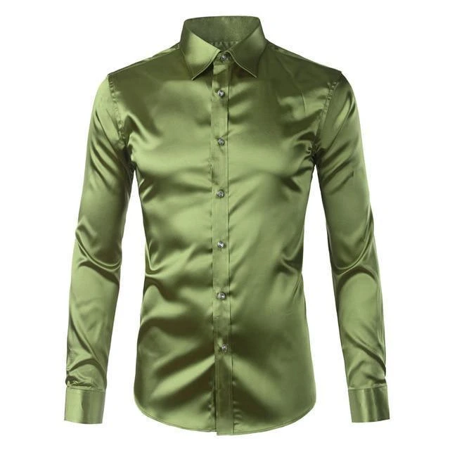 Beefheart Satin Silk Shirt For Men 16 Beefheart Satin Silk Shirt For Men - Image 16