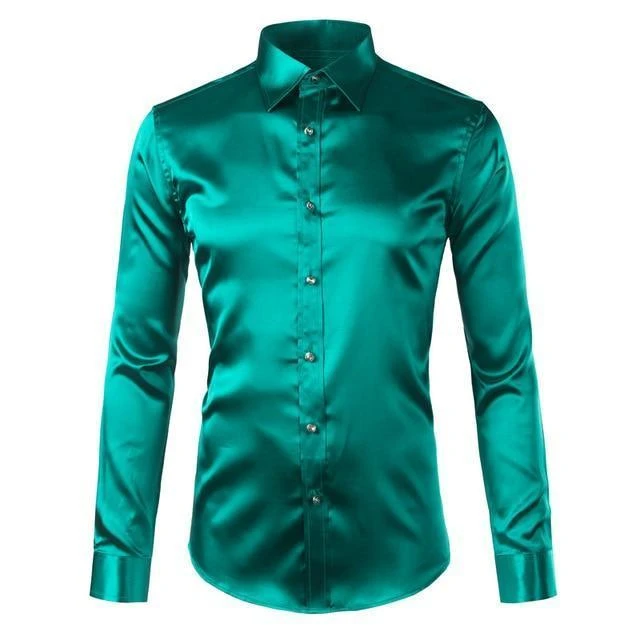 Beefheart Satin Silk Shirt For Men 6 Beefheart Satin Silk Shirt For Men - Image 6