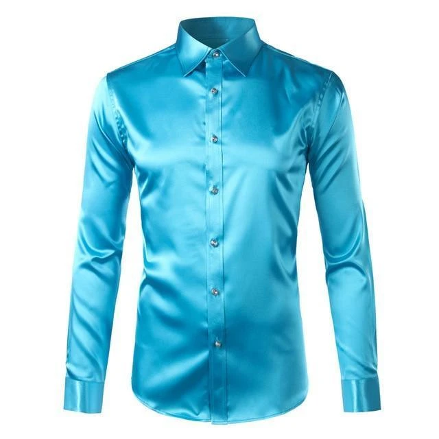 Beefheart Satin Silk Shirt For Men 7 Beefheart Satin Silk Shirt For Men - Image 7