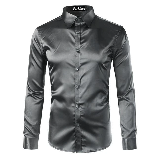 Beefheart Satin Silk Shirt For Men 8 Beefheart Satin Silk Shirt For Men - Image 8