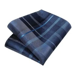 Blue Checked Necktie Set -Rocka Style blue checked necktie set necktie lestyleparfait 4