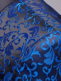 Blue Jacquard Two Piece Tuxedo Suit 11 Blue Jacquard Two Piece Tuxedo Suit -Rocka Style blue jacquard two piece tuxedo suit tuxedo suit lestyleparfait 3