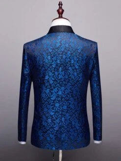 Blue Jacquard Two Piece Tuxedo Suit 12 Blue Jacquard Two Piece Tuxedo Suit -Rocka Style blue jacquard two piece tuxedo suit tuxedo suit lestyleparfait 4