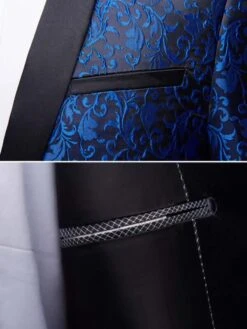 Blue Jacquard Two Piece Tuxedo Suit 13 Blue Jacquard Two Piece Tuxedo Suit -Rocka Style blue jacquard two piece tuxedo suit tuxedo suit lestyleparfait 5