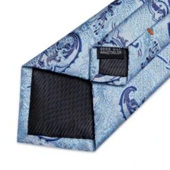 Blue Paisley Silk Necktie Set -Rocka Style blue paisley silk necktie set necktie lestyleparfait 5