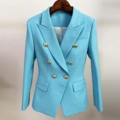 Boardroom Blazer Women - Casual - Plain-Solid -Rocka Style boardroom blazer women casual plain solid double breasted blazer lestyleparfait 4