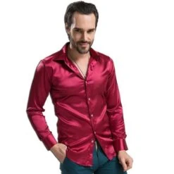 Bolan Satin Silk Shirt For Men -Rocka Style bolan satin silk shirt for men silk shirt lestyleparfait 3