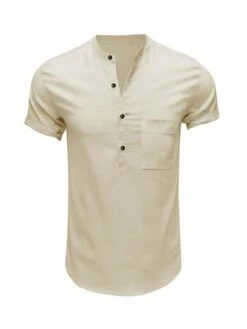 Rocka Style -Rocka Style buttoned linen shirt for men linen shirt lestyleparfait 2