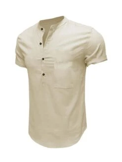 Buttoned Linen Shirt For Men -Rocka Style buttoned linen shirt for men linen shirt lestyleparfait 4