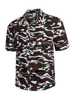 Camouflage Short Sleeve Shirt 11 Camouflage Short Sleeve Shirt -Rocka Style camouflage short sleeve shirt short sleeve shirt lestyleparfait 4