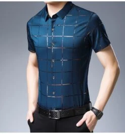 Casual Summer Plaid Shirt For Men