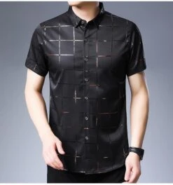 Casual Summer Plaid Shirt For Men -Rocka Style casual summer plaid shirt for men short sleeve shirt lestyleparfait 5