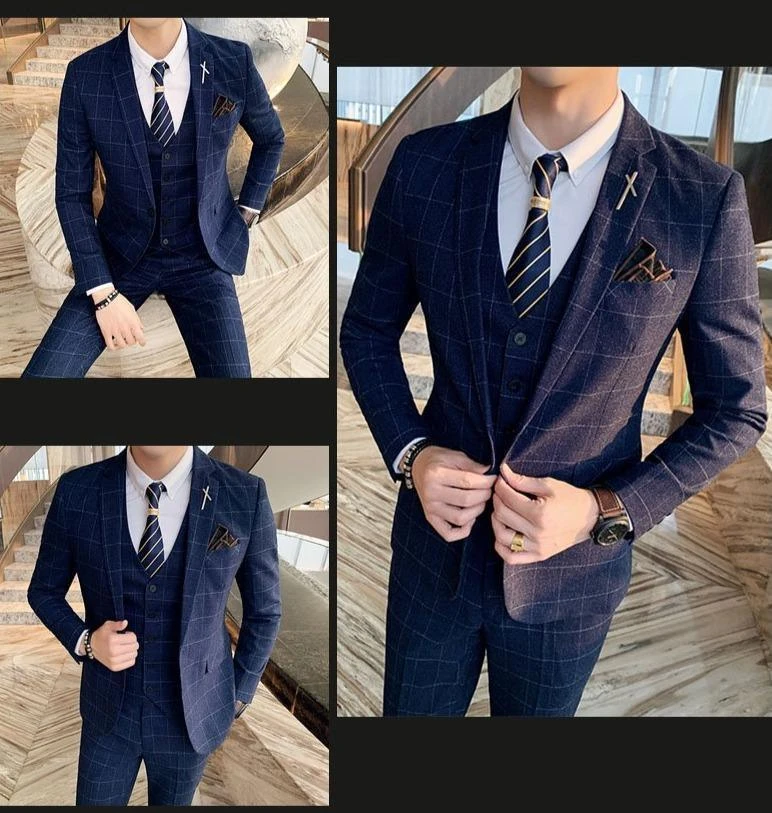 Checked Three Piece Suit 2 Checked Three Piece Suit - Image 2