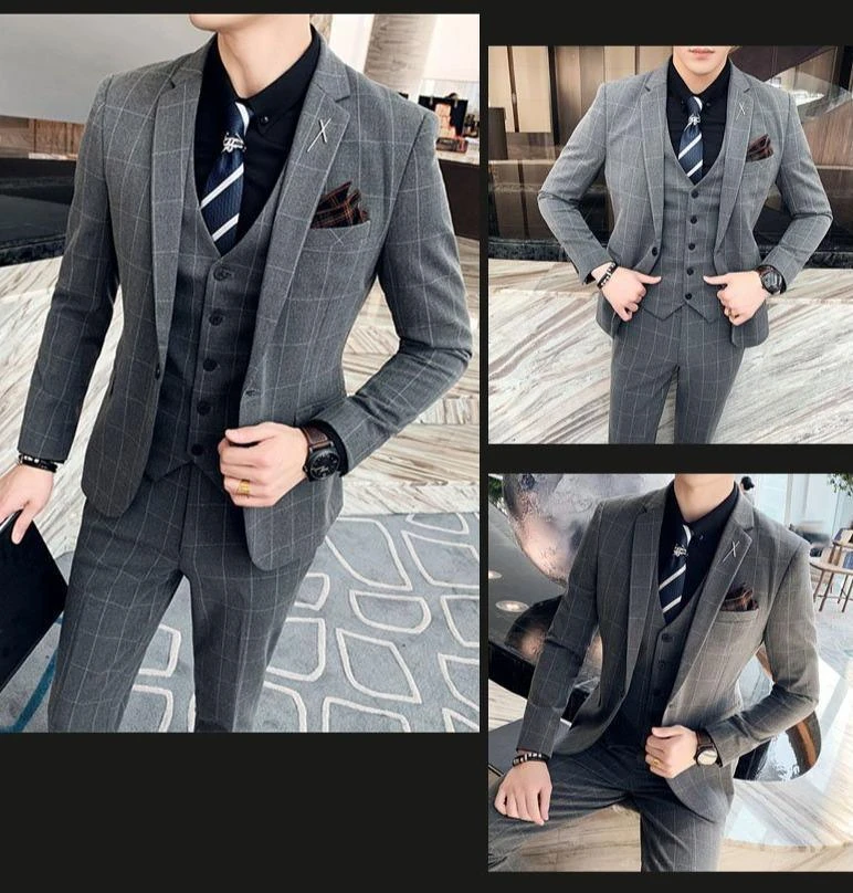 Checked Three Piece Suit 5 Checked Three Piece Suit - Image 5
