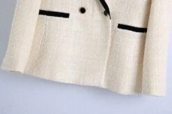 Chic Off-White Tweed Blazer Women - Vintage - Patchwork 13 Chic Off-White Tweed Blazer Women - Vintage - Patchwork -Rocka Style chic off white tweed blazer women vintage patchwork tweed blazer lestyleparfait 7