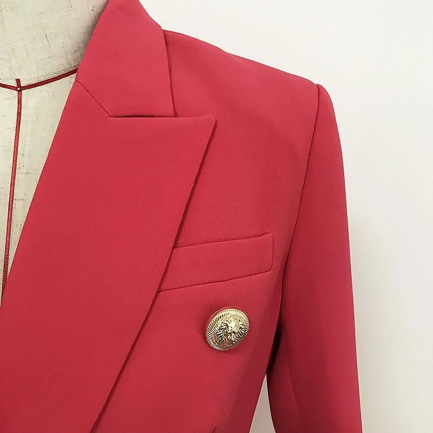 Coral Red Blazer Women - Casual - Plain-Solid 2 Coral Red Blazer Women - Casual - Plain-Solid - Image 2