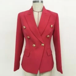 Coral Red Blazer Women - Casual - Plain-Solid 8 Coral Red Blazer Women - Casual - Plain-Solid -Rocka Style coral red blazer women casual plain solid double breasted blazer lestyleparfait 3