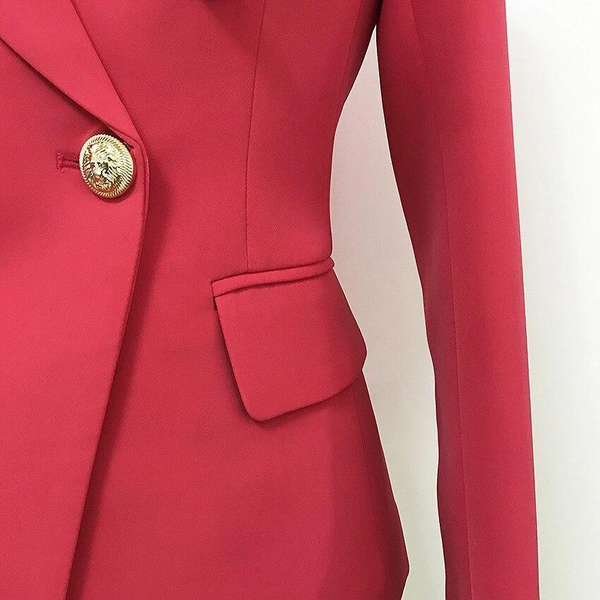 Coral Red Blazer Women - Casual - Plain-Solid 4 Coral Red Blazer Women - Casual - Plain-Solid - Image 4