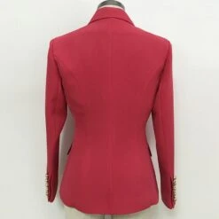 Coral Red Blazer Women - Casual - Plain-Solid 10 Coral Red Blazer Women - Casual - Plain-Solid -Rocka Style coral red blazer women casual plain solid double breasted blazer lestyleparfait 5