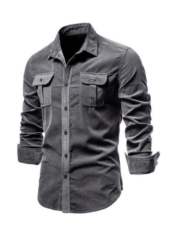 Corduroy Slim Fit Shirt 2 Corduroy Slim Fit Shirt - Image 2