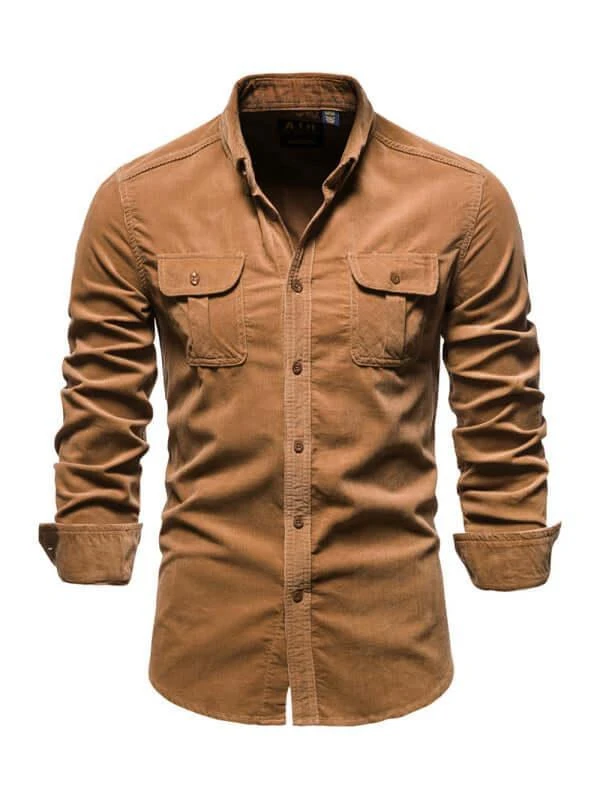 Corduroy Slim Fit Shirt 4 Corduroy Slim Fit Shirt - Image 4
