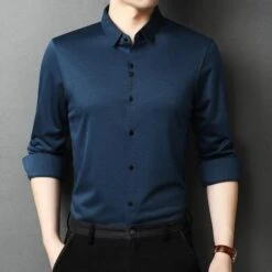 Costello Plus Size Satin Shirt For Men 11 Costello Plus Size Satin Shirt For Men -Rocka Style costello plus size satin shirt for men silk shirt lestyleparfait 5