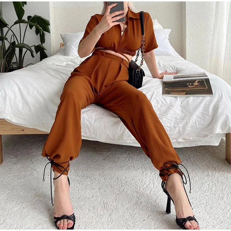 Crop Top Outfit Sets 2 Crop Top Outfit Sets - Image 2