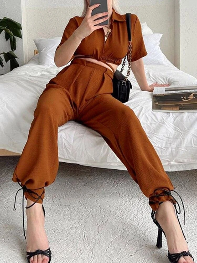 Crop Top Outfit Sets 3 Crop Top Outfit Sets - Image 3