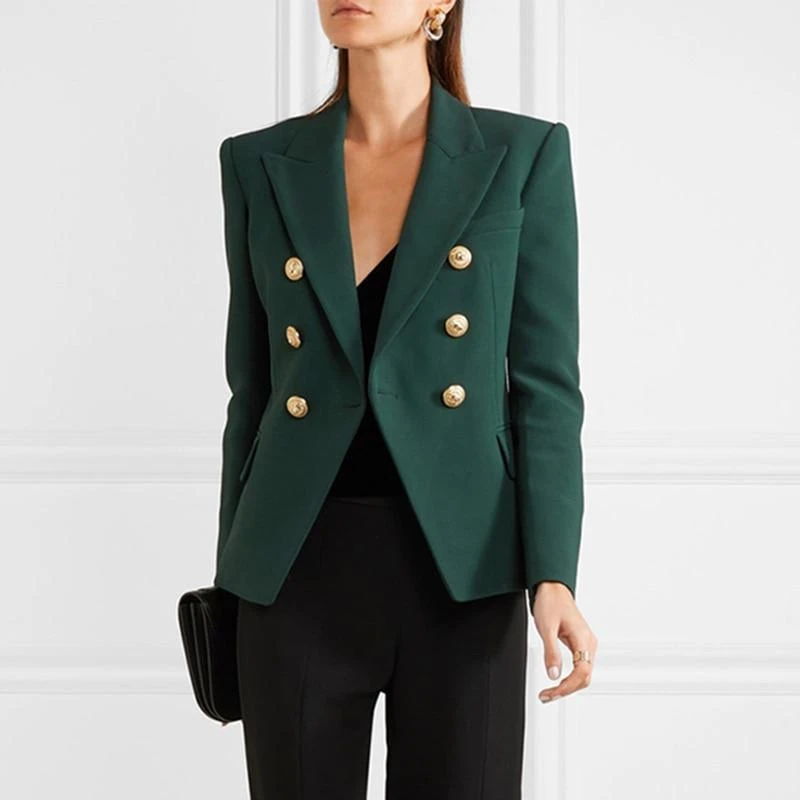 Dark Green Blazer Women - Casual - Plain-Solid 2 Dark Green Blazer Women - Casual - Plain-Solid - Image 2