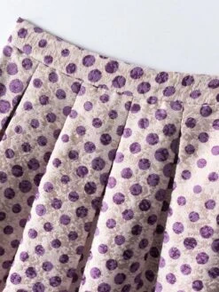 Dotted Pleated Skirt Outfit Set -Rocka Style dotted pleated skirt outfit set clothing set lestyleparfait 5