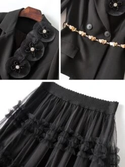Elegant Outfit Set - Top And Mesh Skirt 20 Elegant Outfit Set - Top And Mesh Skirt -Rocka Style elegant outfit set top and mesh skirt clothing set lestyleparfait 9