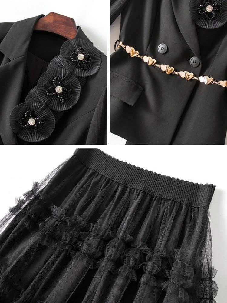 Elegant Outfit Set - Top And Mesh Skirt 9 Elegant Outfit Set - Top And Mesh Skirt - Image 9