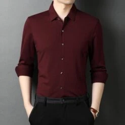 Ferell Satin Dress Shirt For Men -Rocka Style ferell satin dress shirt for men silk shirt lestyleparfait 4