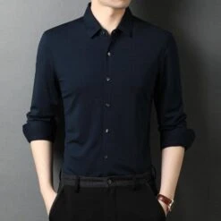 Ferell Satin Dress Shirt For Men -Rocka Style ferell satin dress shirt for men silk shirt lestyleparfait 6