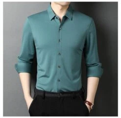 Ferell Satin Dress Shirt For Men -Rocka Style ferell satin dress shirt for men silk shirt lestyleparfait 9