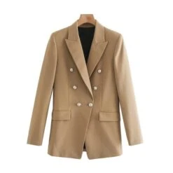 FRANS Vintage Blazer Women - Formal-Business - Plain-Solid -Rocka Style frans vintage blazer women formal business plain solid double breasted blazer lestyleparfait 8