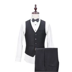Grand Event Black Three Piece Men Suit -Rocka Style grand event black three piece men suit tuxedo suit lestyleparfait 3
